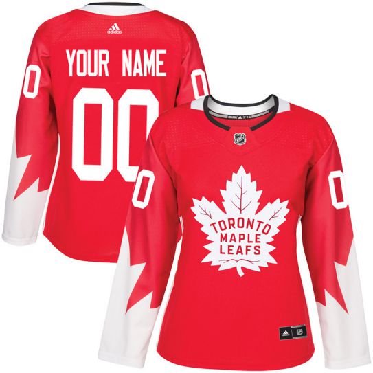 2017 NHL Toronto Maple Leafs women customized #00 red jersey